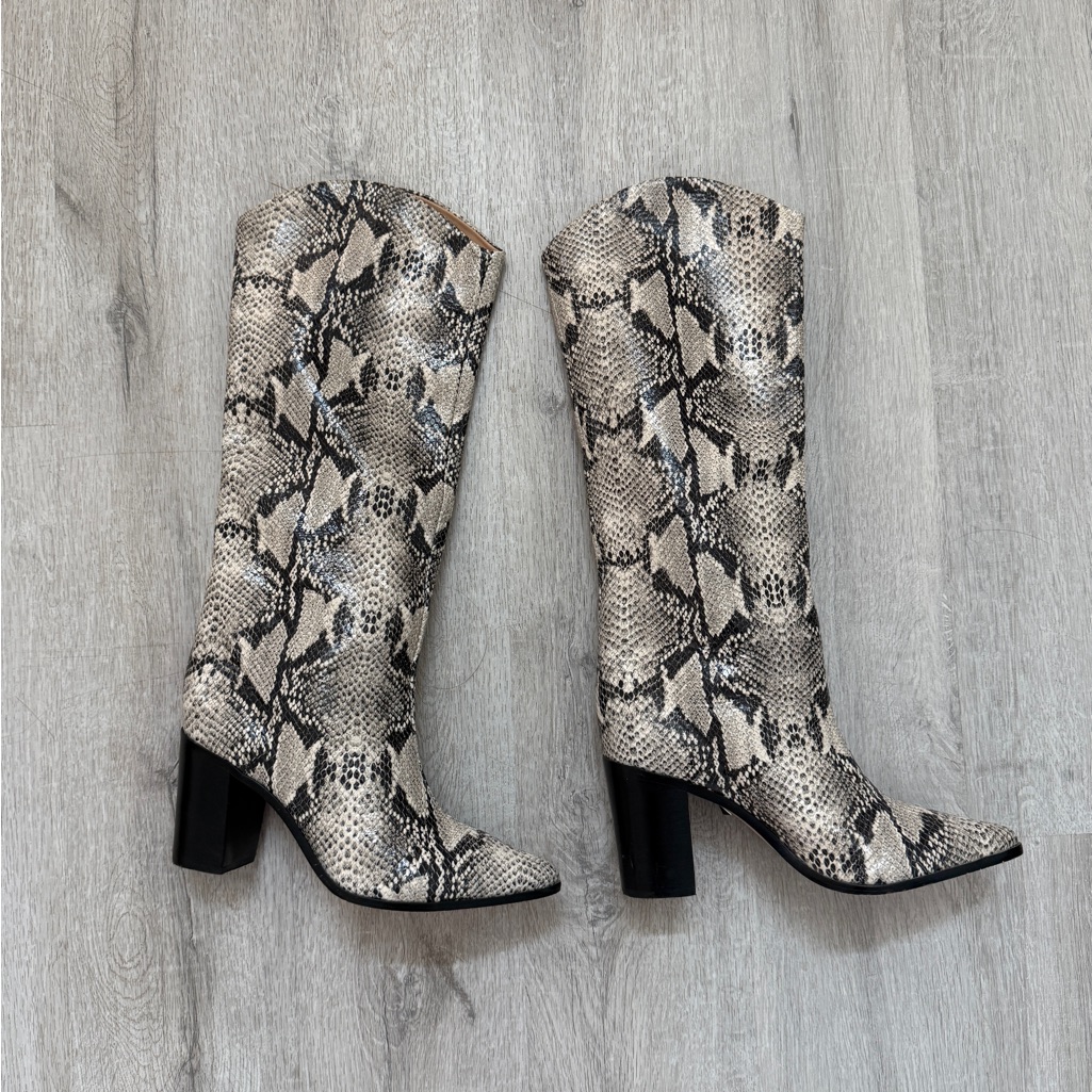 Schutz Snake Print Boots